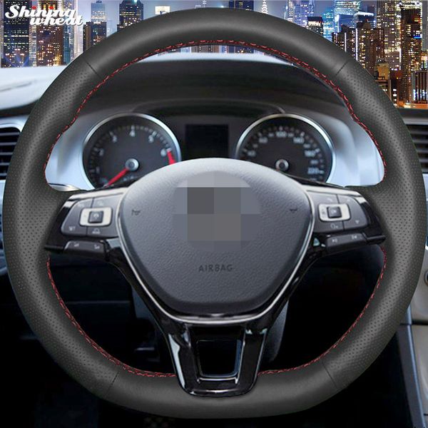 hand-stitched black leather steering wheel cover for volkswagen vw golf 7 mk7 new polo jetta passat b8 car accessories
hand-stitched black leather steering wheel cover for volkswagen vw golf 7 mk7 new polo jetta passat b8 car accessories