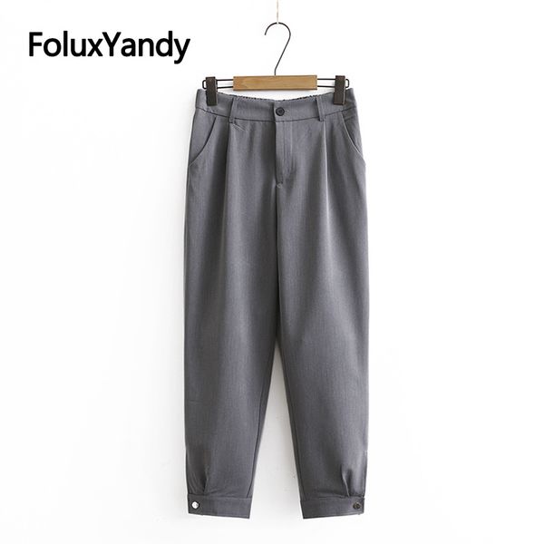women's pencil pants trousers plus size loose pleated office lady harem pants black gray kkfy4956, Black;white
women's pencil pants trousers plus size loose pleated office lady harem pants black gray kkfy4956, Black;white