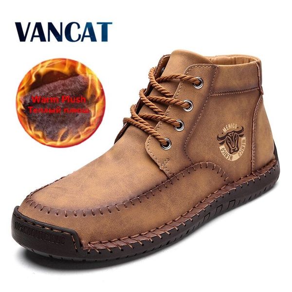 new winter split leather men's boots warm fur snow boots men outdoor ankle waterproof work casual men shoes hiking, Black
new winter split leather men's boots warm fur snow boots men outdoor ankle waterproof work casual men shoes hiking, Black