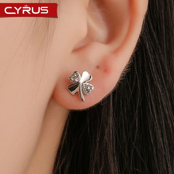 trendy lucky clover stud earrings for women silver color earring rhinestone jewelry flower ornament elegant mujer accessories, Golden;silver
trendy lucky clover stud earrings for women silver color earring rhinestone jewelry flower ornament elegant mujer accessories, Golden;silver