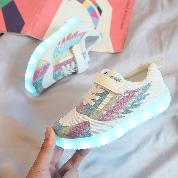 ulknn children wing shining shoes usb rechargeable light- up girls summer colorful light shoes kids light-up sneakers, Black
ulknn children wing shining shoes usb rechargeable light- up girls summer colorful light shoes kids light-up sneakers, Black