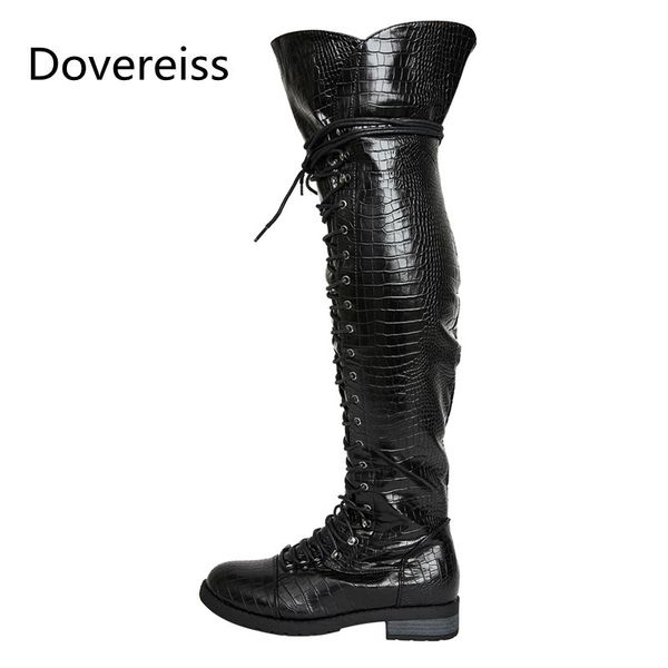 boots dovereiss fashion women's shoes flats winter elegant concise mature cross tied leopard grain over the knee, Black
boots dovereiss fashion women's shoes flats winter elegant concise mature cross tied leopard grain over the knee, Black
