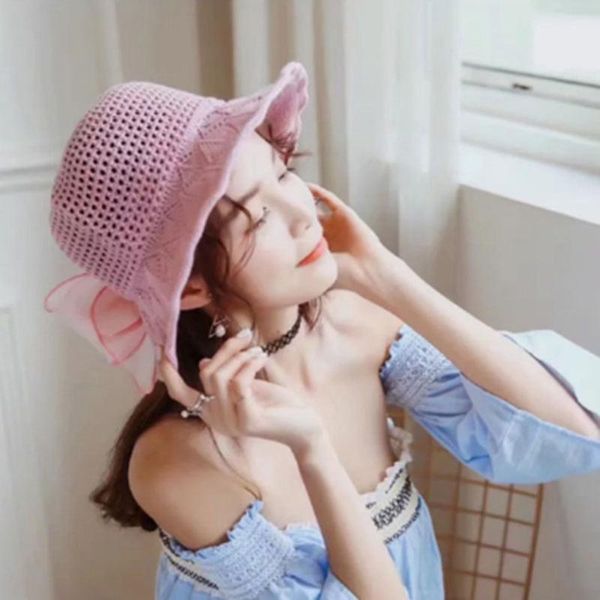 straw hat bowknot cap handmade hollow-out weave women ribbon sunshade summer accessories, Blue;gray
straw hat bowknot cap handmade hollow-out weave women ribbon sunshade summer accessories, Blue;gray