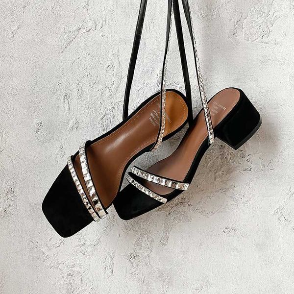 dress shoes high heels women's sweet sandals genuine leather crystal decoration dating zapatos de mujer, Black
dress shoes high heels women's sweet sandals genuine leather crystal decoration dating zapatos de mujer, Black