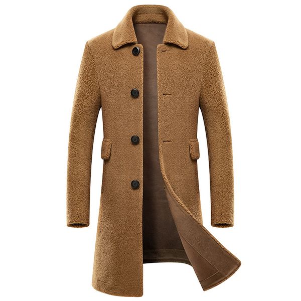 brand men's one piece fur coat winter warm business casual wool sheep shearing long trench luxury overcoat, Black
brand men's one piece fur coat winter warm business casual wool sheep shearing long trench luxury overcoat, Black