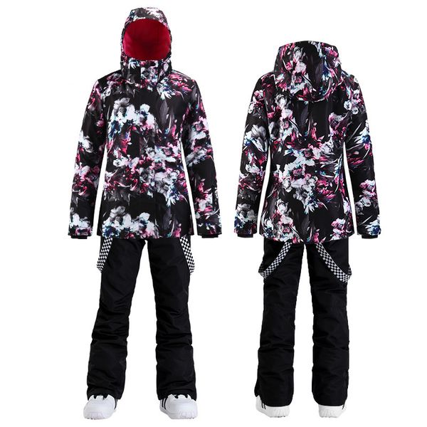 smn black flower women's snow suit snowboard clothes waterproof windproof costumes winter outdoor ski jacket + snow pants cheap
smn black flower women's snow suit snowboard clothes waterproof windproof costumes winter outdoor ski jacket + snow pants cheap