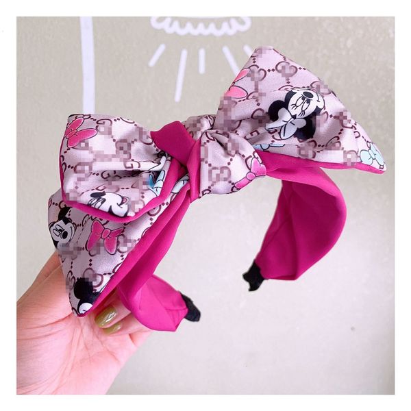 

East Gate design style cartoon cute signature printing double-layer big bow all-match hair band ornament