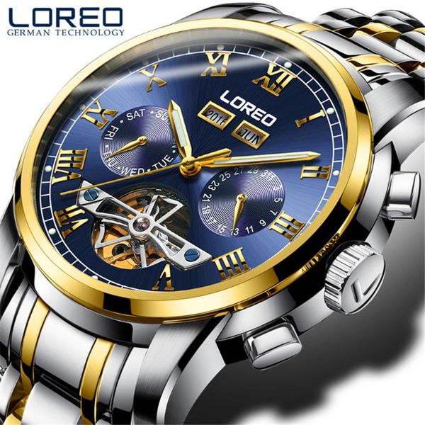 2020 loreo men watch luminous tourbillon waterproof mechanical watches male clock relogio automatico uhren herren, Slivery;brown
2020 loreo men watch luminous tourbillon waterproof mechanical watches male clock relogio automatico uhren herren, Slivery;brown