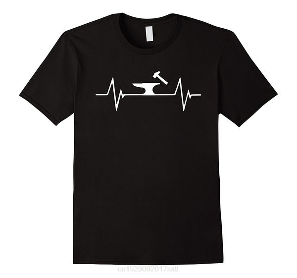love blacksmithing heartbeat t-shirt summer brand t shirt men hip hop men t-shirts casual fitness letter tee