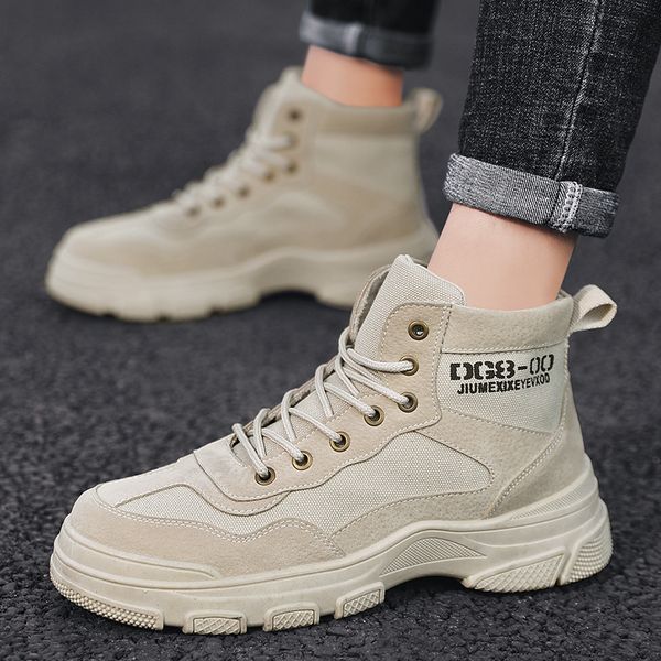 autumn summer martin boots british- hight-shoes trend versatile mid-workwear combat shoes lady -40, Black