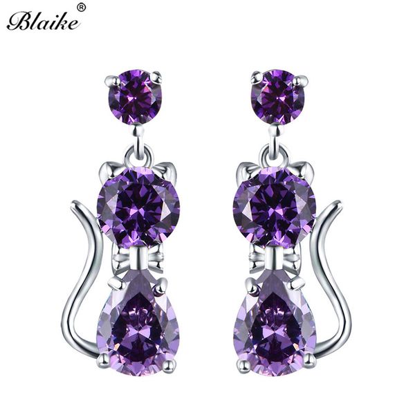 blaike purple/red/blue/pink crystal zircon cute cat drop earrings for women silver color birthstone dangle earring
blaike purple/red/blue/pink crystal zircon cute cat drop earrings for women silver color birthstone dangle earring
