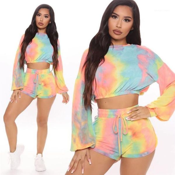 neck lantern sleeve tanks and biker shorts summer casual women sports 2 piece set rainbow tie dye womens tracksuits o, Gray
neck lantern sleeve tanks and biker shorts summer casual women sports 2 piece set rainbow tie dye womens tracksuits o, Gray
