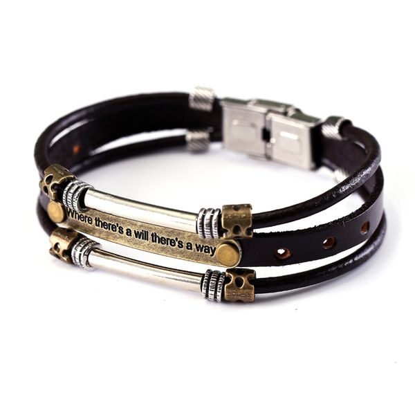charm bracelets male and female couples korean version of men's bracelet punk wind stainless steel buckle cowhide casual sporty fold ov, Golden;silver
charm bracelets male and female couples korean version of men's bracelet punk wind stainless steel buckle cowhide casual sporty fold ov, Golden;silver