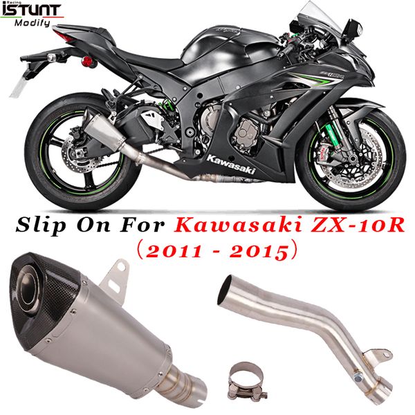 slip on for kawaski zx-10r zx10r motorcycle exhaust escape modified cat delete middle link pipe carbon fiber muffler db killer
slip on for kawaski zx-10r zx10r motorcycle exhaust escape modified cat delete middle link pipe carbon fiber muffler db killer
