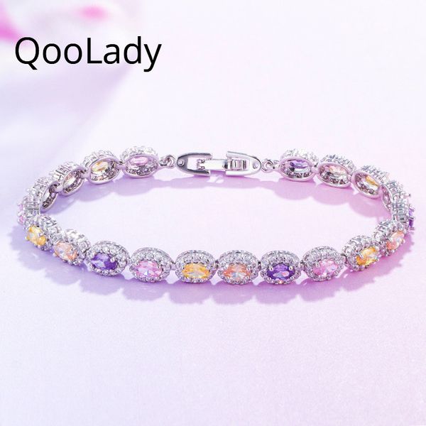 qoolady fashion oval cut colorful micro pave cubic zirconia stone trendy women tennis chain cuff bracelets with cz jewelry s013, Black
qoolady fashion oval cut colorful micro pave cubic zirconia stone trendy women tennis chain cuff bracelets with cz jewelry s013, Black