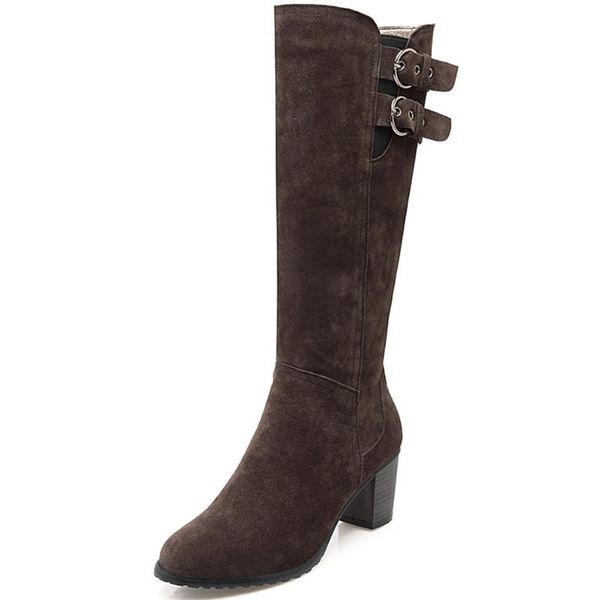 boots sarairis fashion office wholesale women winter ladies flock round toe buckle high heels mid calf shoes, Black
boots sarairis fashion office wholesale women winter ladies flock round toe buckle high heels mid calf shoes, Black