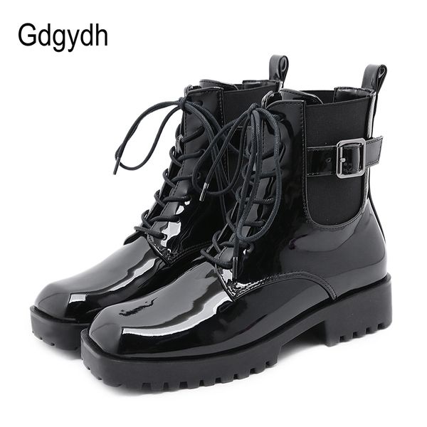 gdgydh autumn winter women shoes square toe gothic punk ladies shoes low heels women ankle boots metal buckle lacing short boots, Black
gdgydh autumn winter women shoes square toe gothic punk ladies shoes low heels women ankle boots metal buckle lacing short boots, Black