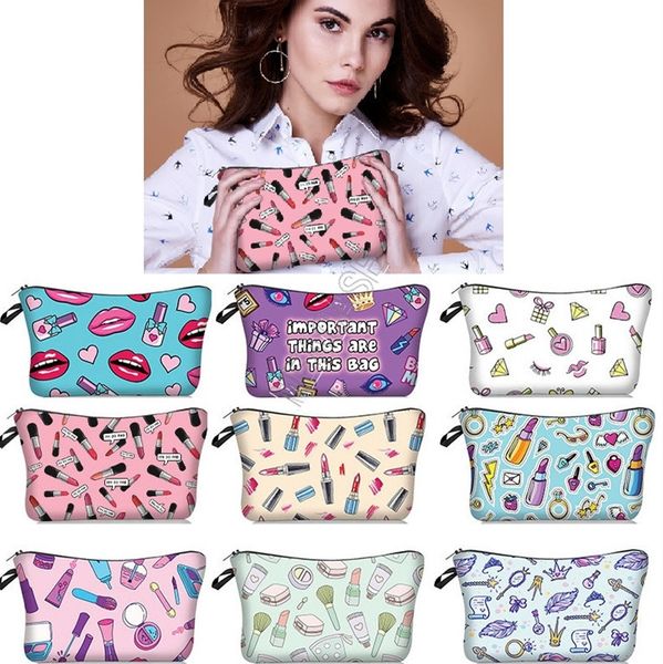 women lipstick fashion cosmetic makeup bags ins girls mouth lips print handbag tote purses toiletry bag brushes jewelry storage totes d9709, Black
women lipstick fashion cosmetic makeup bags ins girls mouth lips print handbag tote purses toiletry bag brushes jewelry storage totes d9709, Black