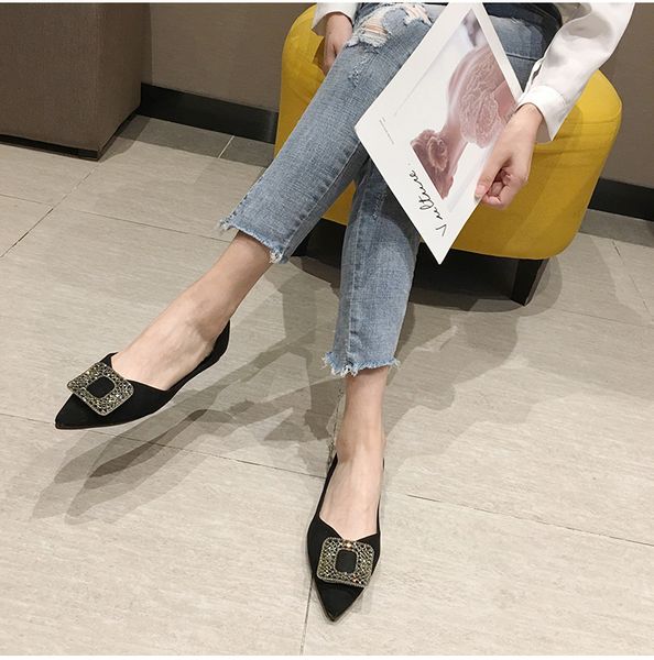 fashion trend 2020 spring new korean version of the wild square buckle pointed soft bottom women's shoes comfortable shallow sin, Black
fashion trend 2020 spring new korean version of the wild square buckle pointed soft bottom women's shoes comfortable shallow sin, Black