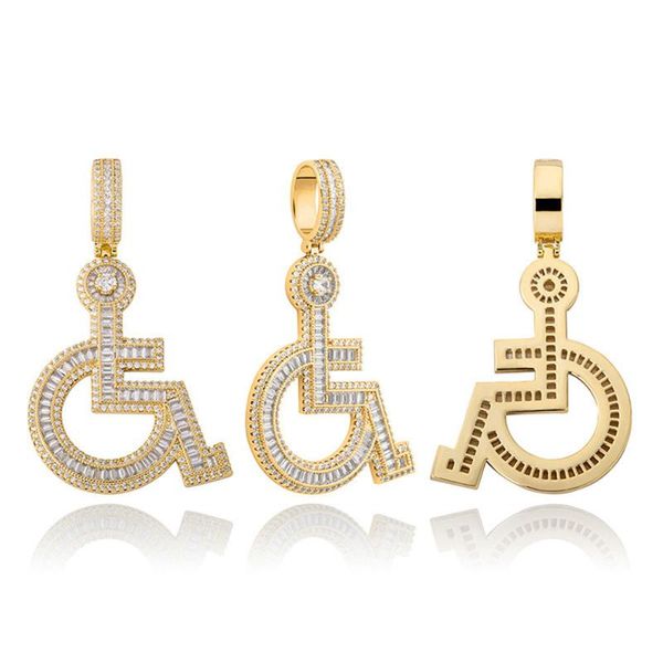 wheelchair handicap sign pendant necklace gold color charm necklace bling cubic zircon copper men's hip hop jewelry, Silver
wheelchair handicap sign pendant necklace gold color charm necklace bling cubic zircon copper men's hip hop jewelry, Silver