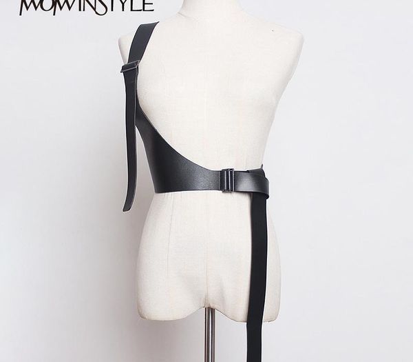 twotwinstyle black patchwork plastic pu leather belt women lace up adjustable accessories belts female fashion autumn new 2020 y200501, Black;brown
twotwinstyle black patchwork plastic pu leather belt women lace up adjustable accessories belts female fashion autumn new 2020 y200501, Black;brown