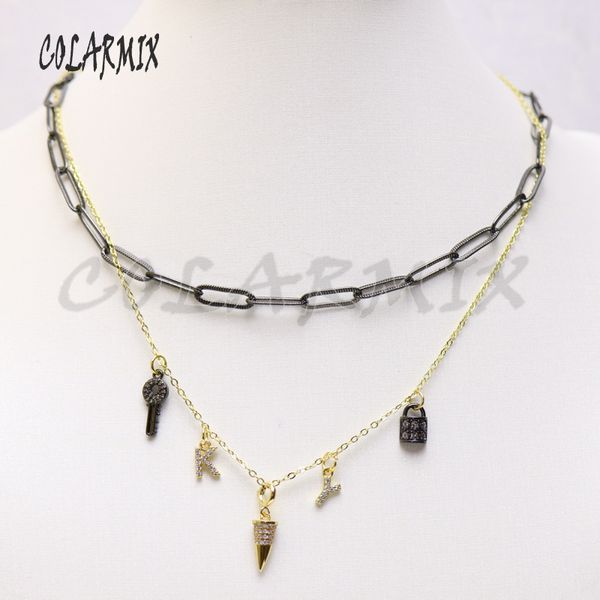 5 pieces layer necklace multi charm necklace link chain zircon accessories fashion jewelry for women 51003, Silver
5 pieces layer necklace multi charm necklace link chain zircon accessories fashion jewelry for women 51003, Silver