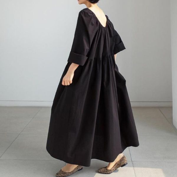 casual dresses early autumn 2021 loose dress plus size over-length long-sleeved pocket in women backless retro, Black;gray
casual dresses early autumn 2021 loose dress plus size over-length long-sleeved pocket in women backless retro, Black;gray