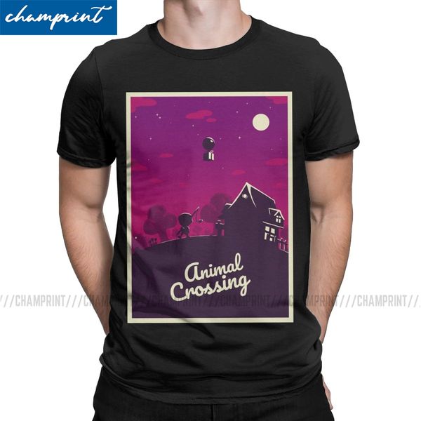 men t-shirt animal crossing unique 100% cotton tee shirt short sleeve new leaf game t shirt o neck printing