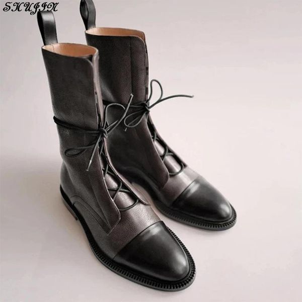 new women pu leather ankle boots ladies lace up fashion boots woman pointed toe short female solid shoe plus size, Black
new women pu leather ankle boots ladies lace up fashion boots woman pointed toe short female solid shoe plus size, Black