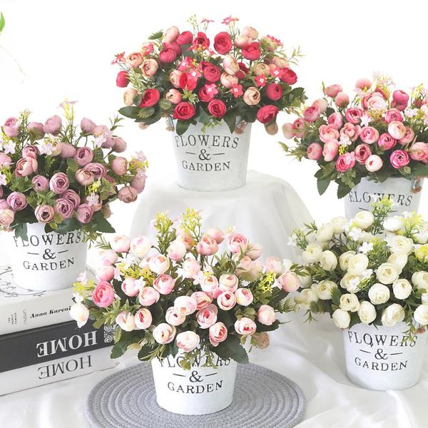1pc artificial flower bouquet home l silk cloth floral decor wedding party fake flower
1pc artificial flower bouquet home l silk cloth floral decor wedding party fake flower