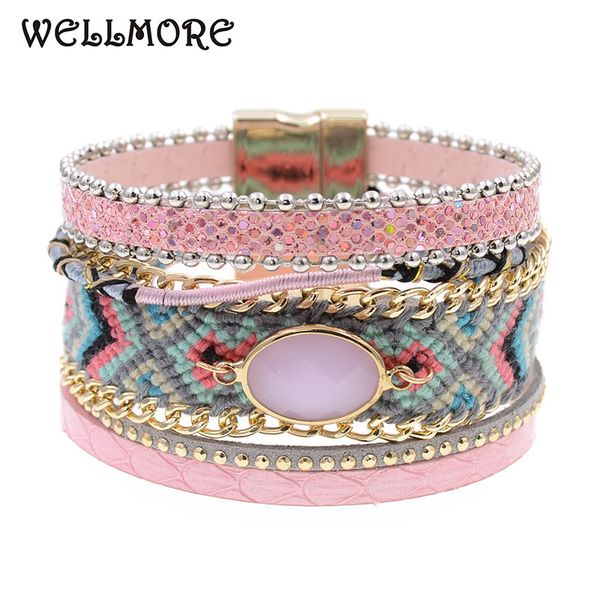 wellmore new stlye leather bracelets ,glass ,handmade bohemian bracelets charm wholesale jewelry for women, Red;blue
wellmore new stlye leather bracelets ,glass ,handmade bohemian bracelets charm wholesale jewelry for women, Red;blue