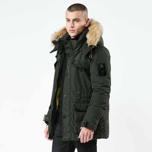 men's down & parkas thick warm winter jacket men parka hooded fur collar windproof outerwear coat clothes, Black
men's down & parkas thick warm winter jacket men parka hooded fur collar windproof outerwear coat clothes, Black