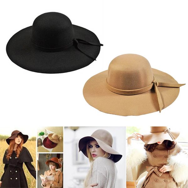 women vintage cap wool wide brim bowknot decor solid round retro hat fs99, Blue;gray
women vintage cap wool wide brim bowknot decor solid round retro hat fs99, Blue;gray