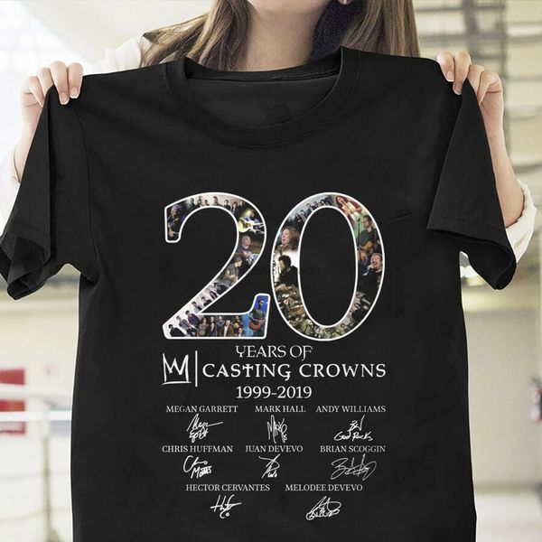 20 лет литья коронок символов подписи t shirt black хлопок мужчины s-6xl
20 лет литья коронок символов подписи t shirt black хлопок мужчины s-6xl