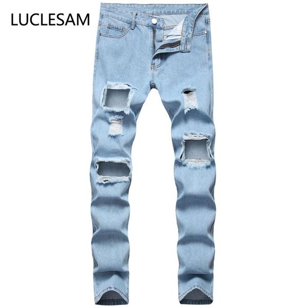 men's jeans mens big holes 2021 slim fit male ripped denim trousers autumn straight pencil jean fashion streetwear hip hop pants, Blue
men's jeans mens big holes 2021 slim fit male ripped denim trousers autumn straight pencil jean fashion streetwear hip hop pants, Blue
