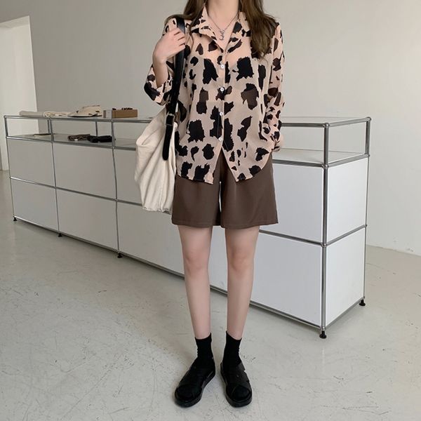 korean style loose leopard print chiffon sunscreen long sleeve + high waist wide leg suit shirt shirt pants suit for women fhie0, Gray
korean style loose leopard print chiffon sunscreen long sleeve + high waist wide leg suit shirt shirt pants suit for women fhie0, Gray