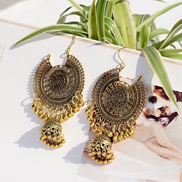 oiquei 2020 jhumka women earrings bohemia ethnic gold metal big bells long dangle hanging earrings egypt gypsy jewelry, Silver
oiquei 2020 jhumka women earrings bohemia ethnic gold metal big bells long dangle hanging earrings egypt gypsy jewelry, Silver