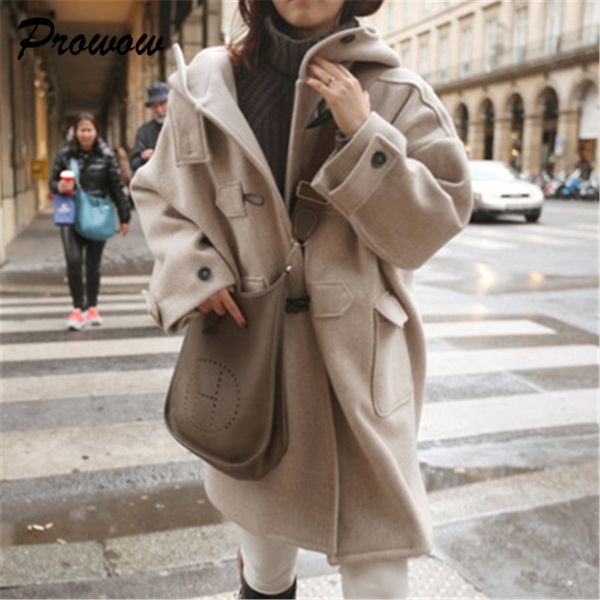 woolen coat female mid-long coats hooded warm elegant casual women wool blends ladies outerwear women woolen coats winter, Black
woolen coat female mid-long coats hooded warm elegant casual women wool blends ladies outerwear women woolen coats winter, Black