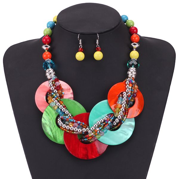 the european and american fashion color shell crystal knitting fashion women necklace jewelry sell like cakes, Silver
the european and american fashion color shell crystal knitting fashion women necklace jewelry sell like cakes, Silver