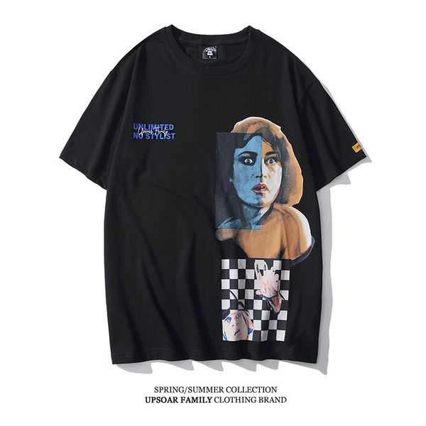 fashion - character graphic designer t-shirt street hip hop men's and women's t-shirts black and white cotton short sleeves, White;black
fashion - character graphic designer t-shirt street hip hop men's and women's t-shirts black and white cotton short sleeves, White;black