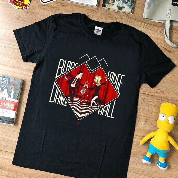 new - twin peaks black lodge dance t-shirt david lynch dale cooper- black rare