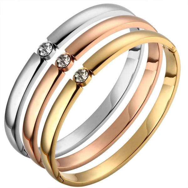 crystal open gold color cz stainless steel bracelets & bangles for women wedding fashion jewelry pulseira bijoux, Black
crystal open gold color cz stainless steel bracelets & bangles for women wedding fashion jewelry pulseira bijoux, Black