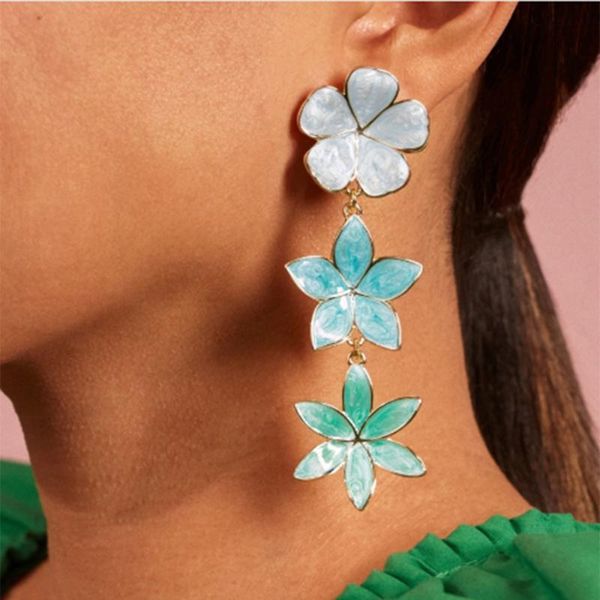 lalynnly fashion elegant lower earrings three petals statement long earring for women summer beach pendant earring jewelry e8343, Silver
lalynnly fashion elegant lower earrings three petals statement long earring for women summer beach pendant earring jewelry e8343, Silver