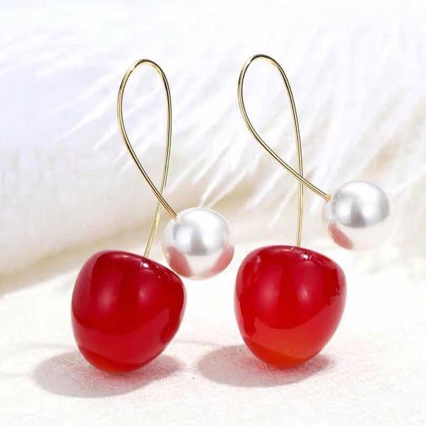 cute red cherry earrings for women fashion fruit dangle earrings bohemian pearl for women drops christmas gift, Silver
cute red cherry earrings for women fashion fruit dangle earrings bohemian pearl for women drops christmas gift, Silver