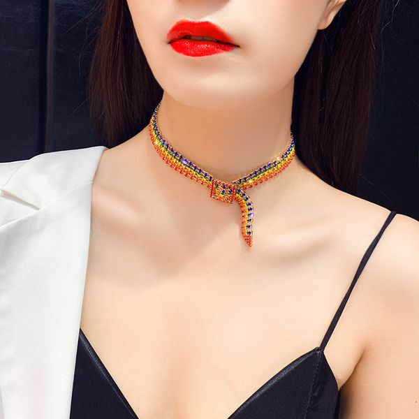 fashion european and american locks 5 rows diamond-studded net red necklace necklace accessories for party supplies ly080, Silver
fashion european and american locks 5 rows diamond-studded net red necklace necklace accessories for party supplies ly080, Silver