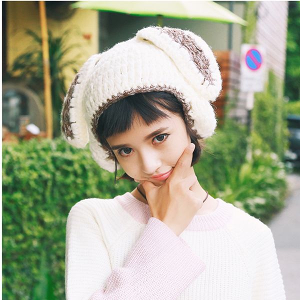 mingjiebihuo new fashion ears thick wool hat young female korean winter knitted hat tide ear cap, Blue;gray
mingjiebihuo new fashion ears thick wool hat young female korean winter knitted hat tide ear cap, Blue;gray