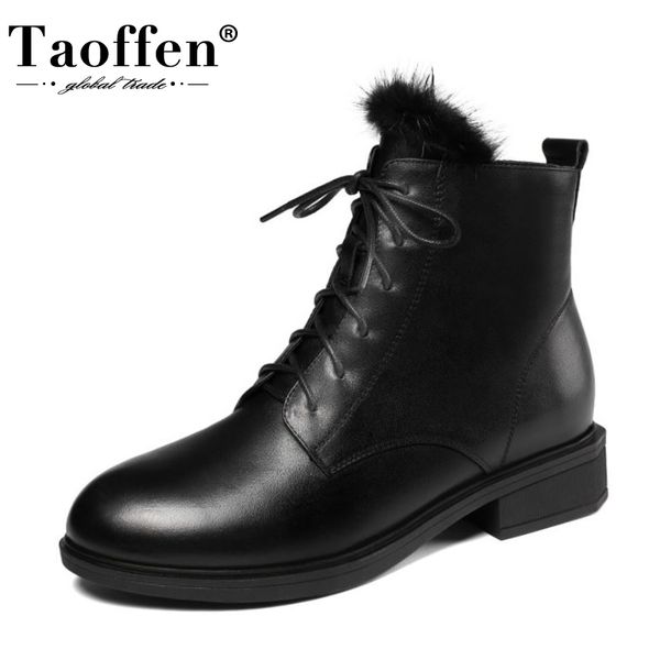 boots taoffen real leather women snow cross strap warm fur winter shoes woman zip plush ankle boot fashion footwear size 34-41, Black
boots taoffen real leather women snow cross strap warm fur winter shoes woman zip plush ankle boot fashion footwear size 34-41, Black