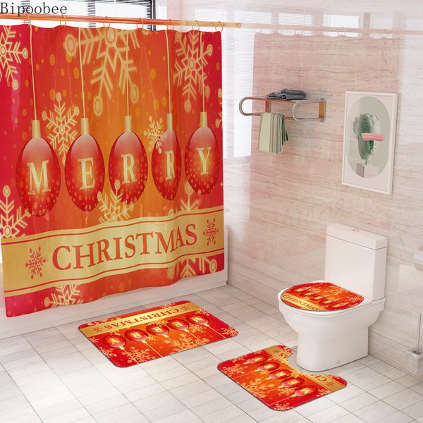bipoobee merry christmas bathroom curtain set red lantern toilet seat & cover waterproof shower curtains bath mat rug sets 
bipoobee merry christmas bathroom curtain set red lantern toilet seat & cover waterproof shower curtains bath mat rug sets