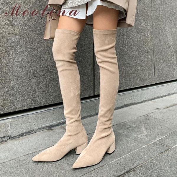 boots meotina over the knee women shoes pointed toe thick heels stretch slip on lady long autumn winter khaki 33-43, Black
boots meotina over the knee women shoes pointed toe thick heels stretch slip on lady long autumn winter khaki 33-43, Black