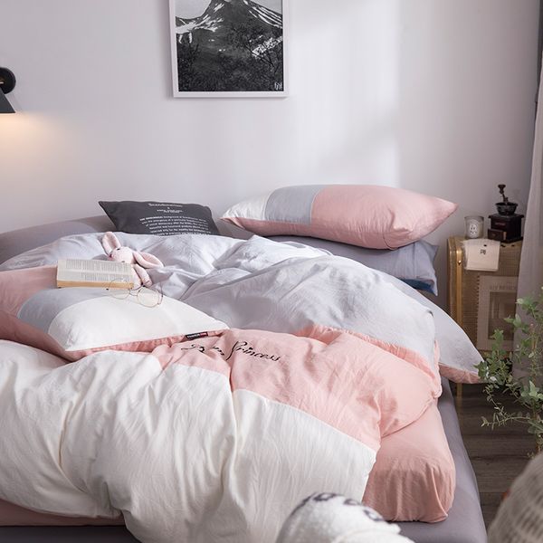 bedding sets spring and summer washed cotton zhen series three-color color matching four-piece set
bedding sets spring and summer washed cotton zhen series three-color color matching four-piece set